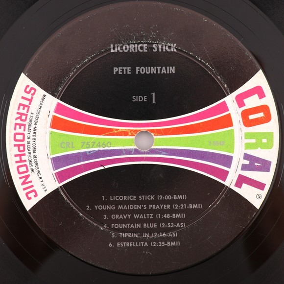 Pete Fountain – Licorice Stick - 1964 Stereo - Dixieland 12" Vinyl LP CRL 757460 - Picture 5 of 11